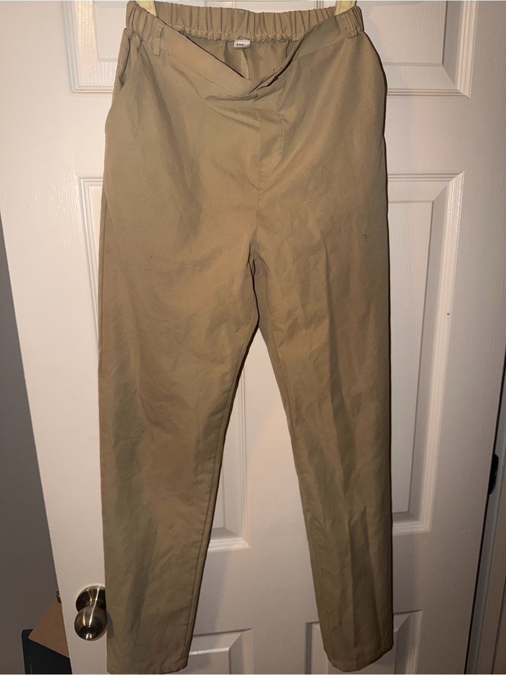 SHEIN Youth Khaki Pants Size 13–14Y Elastic Back Waist